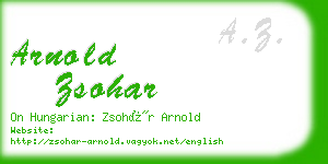 arnold zsohar business card
